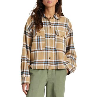 Brixton Bowery Flannel Jacket in Mojave at Nordstrom, Size X-Large