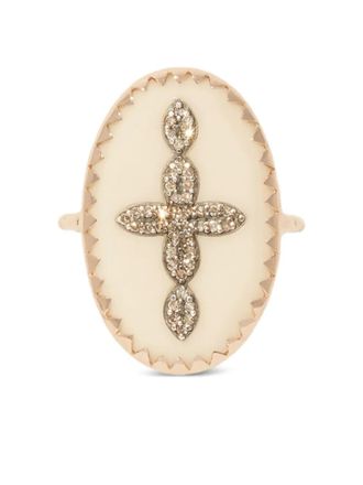 Pascale Monvoisin Bowie ovalen ring met diamant - Goud