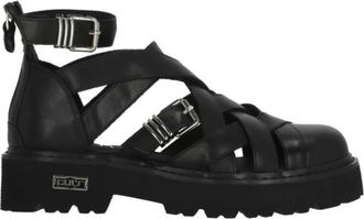Cult Slash 4694 Sandaal - Dames - Sandalen - Zwart - 40 EU - Wol - Schoenen