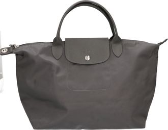 Longchamp Gray Nylon Tote Bag (Pre-Owned)
