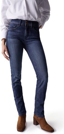 Salsa Secret Push in Slim Jeans with Rinsed Effect Blue