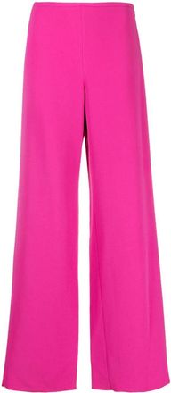 Emporio Armani high-waisted wide-leg trousers - women - Viscose/Acetate/Elastane - 42 - Pink