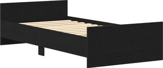 vidaXL Estructura De Cama Roble Negro 80 X 200 Cm Madera De Ingenier&iacute;a Vidaxl