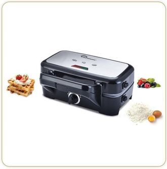 Little Balance Little Balance 8368 Speedn Mixt 1200, Gaufrier + Grill 2 En 1, 1 Plaque Gaufres, 1 Plaque Gril Interchangeables, 1200 W, Inox