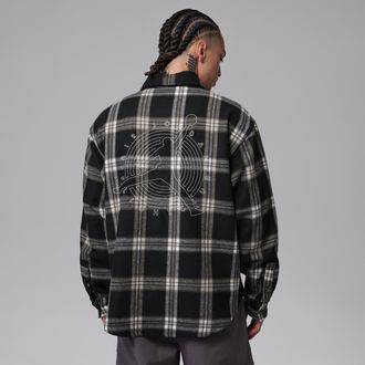 Nike Jordan Mens Jordan Flight Flannel Shirt in Black | IB1903-010