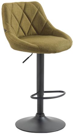 Clp Taburete De Bar Lazio Tapizado En Tela Verde Negro