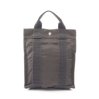 Herm&egrave;s Gray Nylon Canvas Backpack (Pre-Owned)