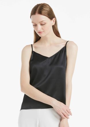 LilySilk V Neck Front and Back Silk Camisole