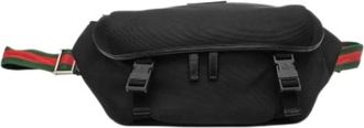 Gucci Pre-owned Canvas Belt Bag - Dames - Vintage Heuptassen - Zwart - ONE Size - Leer - Vintage
