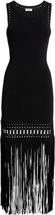 Sandro Fringed Knit Midi Dress Size S