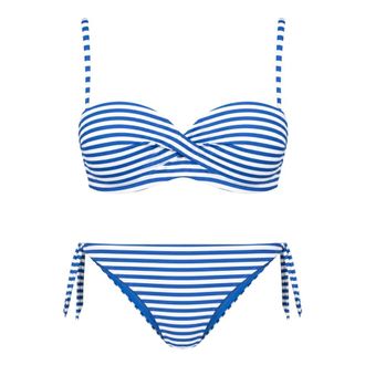 Twinset Bikinis, female, Blue, Size: 2XL Bandeau Bikini Set