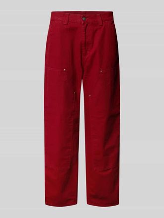 Carhartt Work in Progress Straight Jeans Hose mit Ziern&auml;hten in Rot, Gr&ouml;&szlig;e XL