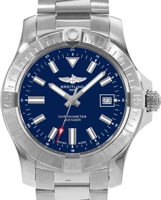 Breitling Pre-owned Breitling Avenger Automatic Chronometer Blue Dial Mens Watch A17318101C1A1