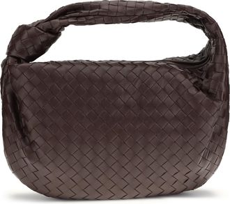 Bottega Veneta Womens Shoulder Bag Jodie Dark Barolo-Gold Lambskin Barolo/gold