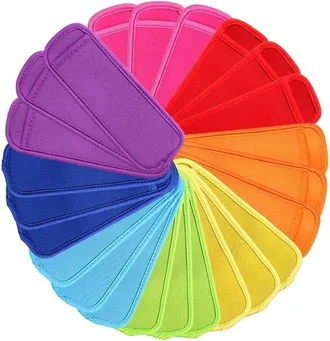 OEM 24 Porta-bastoncini Per Gelato Riutilizzabili In 8 Colori Per Bambini