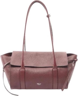 Mulberry Pre-owned Small Soft Bayswater Leather Tote Bag - Dames - Vintage Schoudertas - Rood - ONE Size - Leer - Vintage