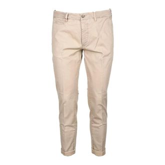 40weft Slim-fit Trousers, male, Beige, Size: 3XL Cotton Elastane Pants