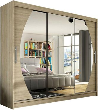 Mirjan24 Armario Closico 130, Roble Sonoma, 215x250x58cm, Puertas De Armario: Correderas, N&uacute;mero De Estantes: 0