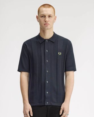 Fred Perry Mens Polo Shirt in Dark Blue Cotton - Size X-Large