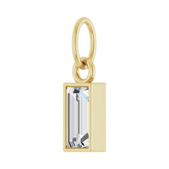 Diamond2Deal 14k Gold 3/8 CT Lab-Grown Diamond Bezel-Set Pendant