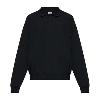 VETEMENTS Sweatshirts, male, Black, Size: S Distressed Logo Polo