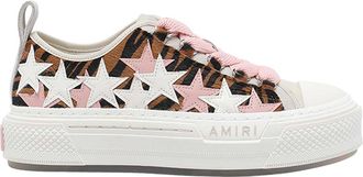 Amiri Pink Zebra Stars Court Low Sneakers