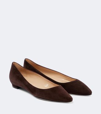 Manolo Blahnik Lanza BB suede ballet flats