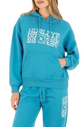 Hurley Surf Days Cotton Blend Fleece Hoodie in Blue Moon at Nordstrom, Size X-Large