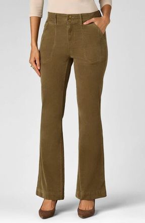 Wit & Wisdom Madison High Waist Bootcut Corduroy Pants in Forest Moss at Nordstrom, Size 14