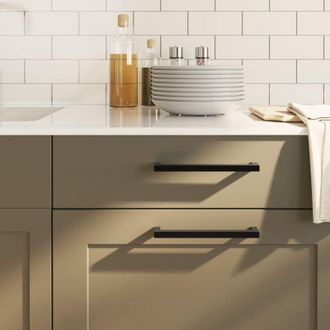 vidaXL Maniglie per Mobili 20 pz Nere 192 mm in Acciaio Inox - Vidaxl