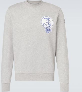 Moncler Felpa in cotone con logo