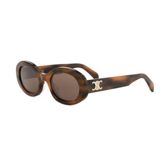 Celine Sunglasses, unisex, Brown, Size: 52 MM Triomphe Oval Sunglasses