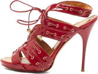 Alexander McQueen Sandali con occhielli 120mm - Rosso