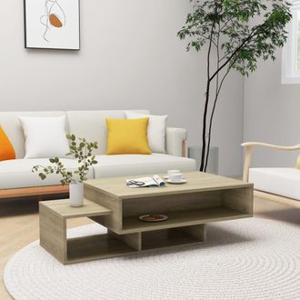 vidaXL Vidaxl - Mesa De Centro Madera Contrachapada Roble Sonoma 105x55x32 Cm