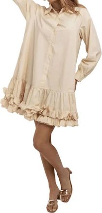 Cecelia New York Rachael Shirt Dress In Beige