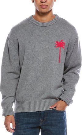 Palm Angels Back Palms Wool-Blend Crewneck Sweater
