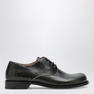 Loewe Campo Derby in black crackled calfskin