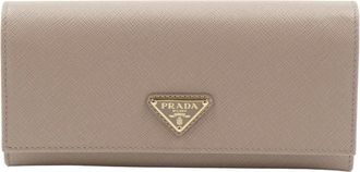 Prada Wallets & Cardholders, male, Pink, Size: ONE SIZE Large Saffiano Leather Wallet