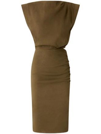 Pinko Jurk met kapmouwen - Groen