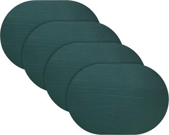 Fortessa Set Of 4 Strata Oval Leather Placemats