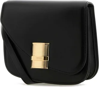 Ferragamo Womens Black Leather Crossbody Bag Neronero Borse A Tracolla