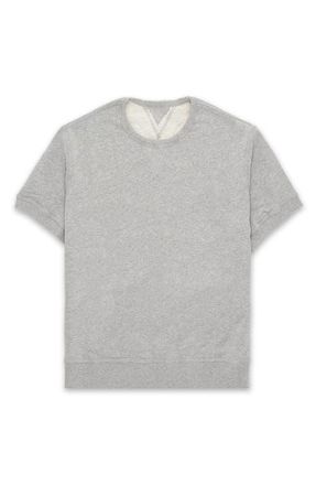 Fortela Ohio Brushed Jersey Short Sleeve Sweatshirt in Melange Grey at Nordstrom, Size Xx-Large Eu