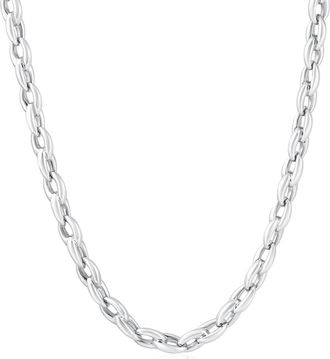 Pompeii3 Mens 14k Gold (96gram) or Platinum (180gram) 6.5mm Link Chain Necklace 24