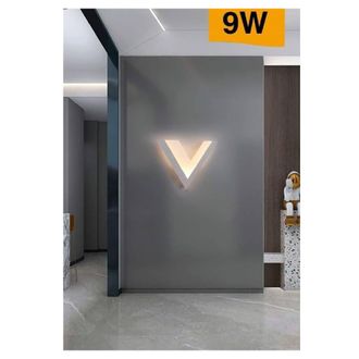 Trade Shop Trade Shop Traesio - Trade Shop - Applique Moderno A Led 9 W Da Parete Lampada A V 3 Temperature Di Luce Aq14-b3c