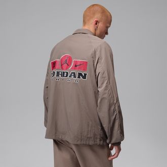 Nike Jordan Mens Jordan Brooklyn Lightweight Shell Jacket in Grey | II5318-040