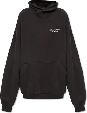 Balenciaga Oversized hoodie - Dames - Hoodies - Zwart - M - Katoen - Hoodies & sweatvesten