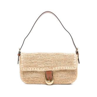 Staud Handbags, female, Beige, Size: ONE SIZE Beige Foldover Bag with Adjustable Handle