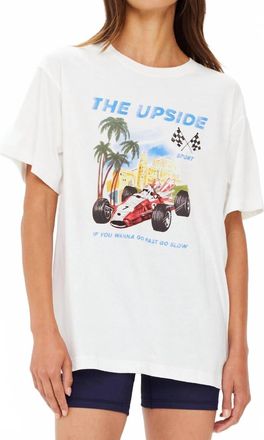 The Upside Raceway Sammi Short Sleeve Tee In Natural