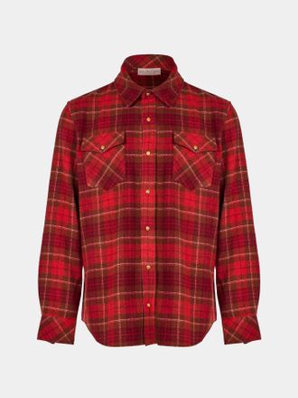 God's True Cashmere Love Tartan Cashmere Shirt Size: XL