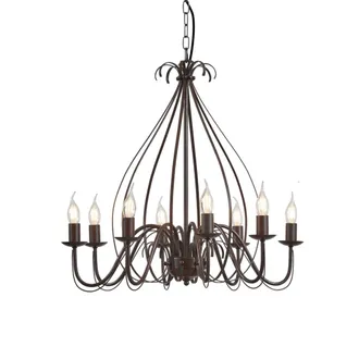 QAZQA Lámpara de araña acero marrón-óxido